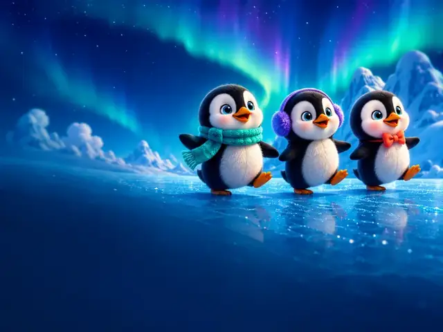 موكب البطاريق — قالب فيديو أطفال من ClipyToons